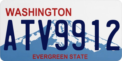 WA license plate ATV9912