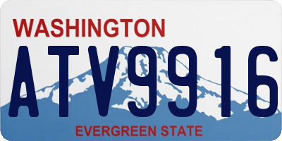 WA license plate ATV9916