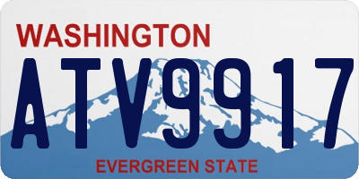 WA license plate ATV9917