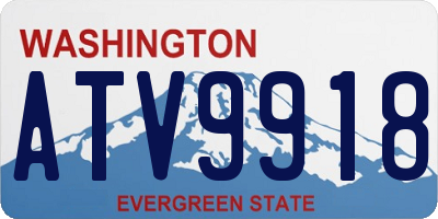 WA license plate ATV9918