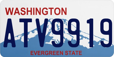WA license plate ATV9919