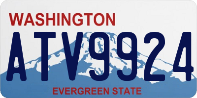 WA license plate ATV9924