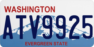 WA license plate ATV9925
