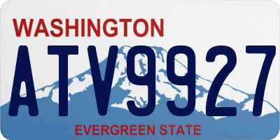 WA license plate ATV9927