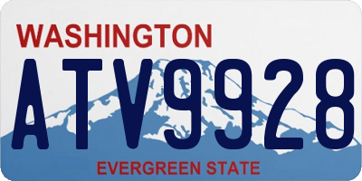 WA license plate ATV9928