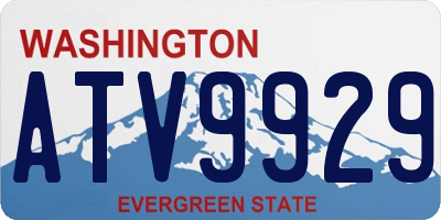 WA license plate ATV9929