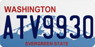 WA license plate ATV9930