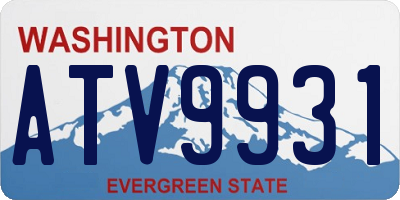 WA license plate ATV9931