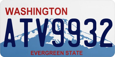 WA license plate ATV9932