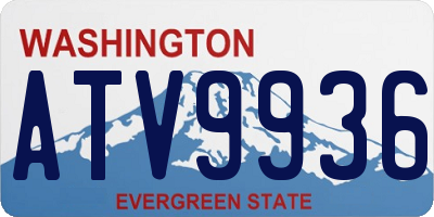 WA license plate ATV9936