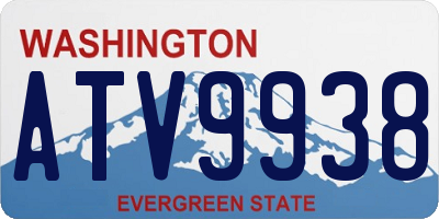 WA license plate ATV9938