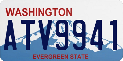 WA license plate ATV9941