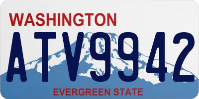 WA license plate ATV9942