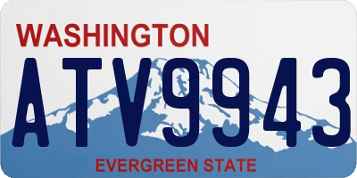 WA license plate ATV9943