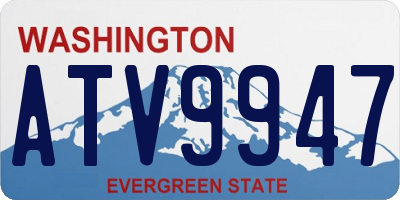 WA license plate ATV9947