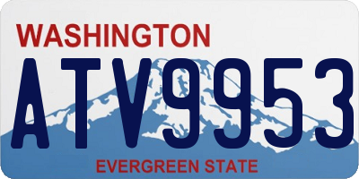 WA license plate ATV9953