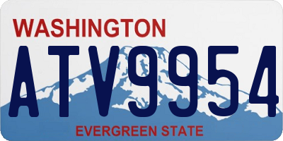WA license plate ATV9954