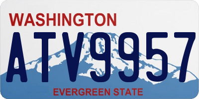 WA license plate ATV9957