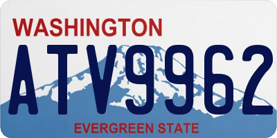 WA license plate ATV9962