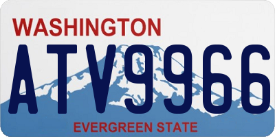WA license plate ATV9966