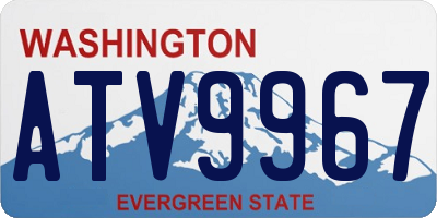WA license plate ATV9967