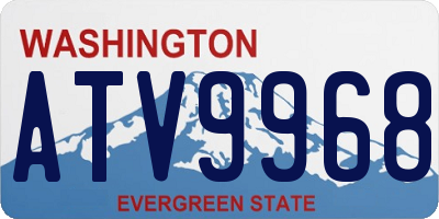 WA license plate ATV9968