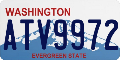 WA license plate ATV9972