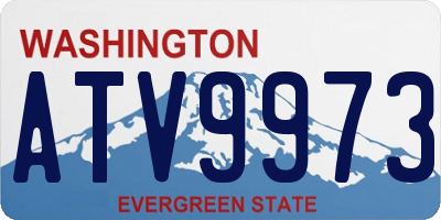 WA license plate ATV9973