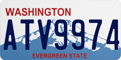 WA license plate ATV9974