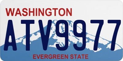 WA license plate ATV9977