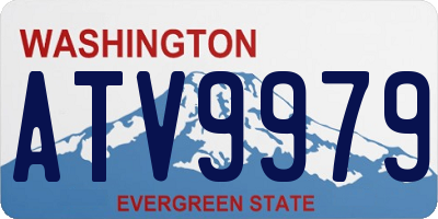 WA license plate ATV9979