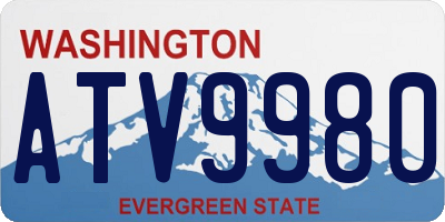 WA license plate ATV9980