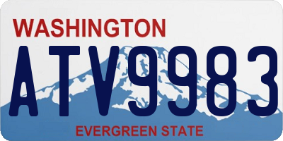 WA license plate ATV9983