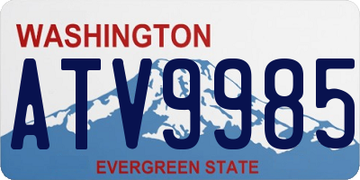 WA license plate ATV9985