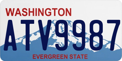 WA license plate ATV9987