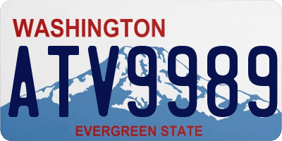 WA license plate ATV9989