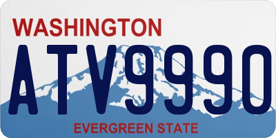 WA license plate ATV9990