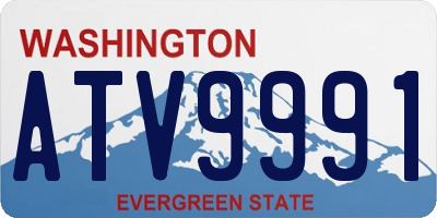 WA license plate ATV9991