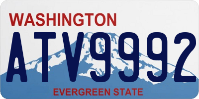 WA license plate ATV9992