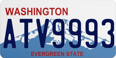 WA license plate ATV9993