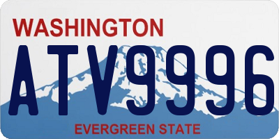WA license plate ATV9996