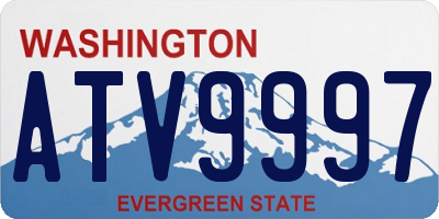 WA license plate ATV9997