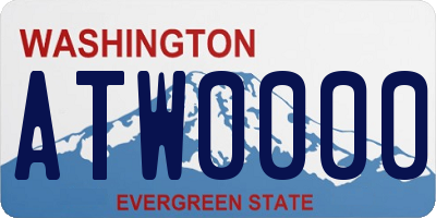 WA license plate ATW0000