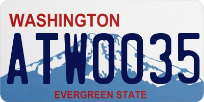 WA license plate ATW0035
