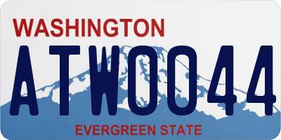 WA license plate ATW0044