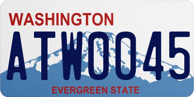 WA license plate ATW0045