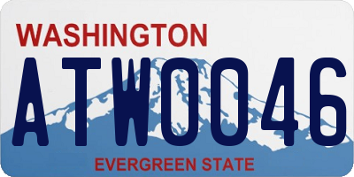 WA license plate ATW0046