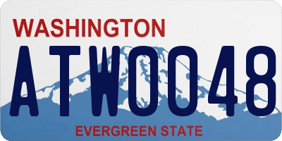 WA license plate ATW0048