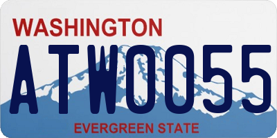 WA license plate ATW0055