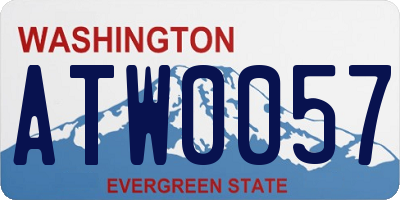 WA license plate ATW0057